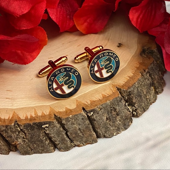 Alfa Romeo Luxury Car Logo Inspired Cufflinks - Picture 6 of 13